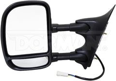 Dorman - Side View Mirror - Left, Power, Telescopic, Black, Round Plug - 955-363