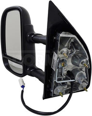 Dorman - Side View Mirror - Left, Power, Telescopic, Black, Round Plug - 955-363