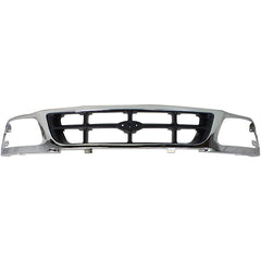 F-150 97-98 GRILLE, Cross Bar, Chrome Shell/Gray Insert, 2WD