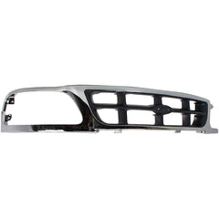 F-150 97-98 GRILLE, Cross Bar, Chrome Shell/Gray Insert, 2WD