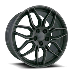 20x10 Aluminum Wheel with 5x4.75 Bolt Pattern - Satin Titanium Grey Machine Face wDark Clr