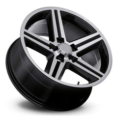 20x9 Aluminum Wheel with 5x5 Bolt Pattern - Gloss Black Machine Face