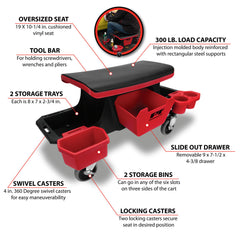 Wilmar Hand Tools Rolling Storage Garage Seat
