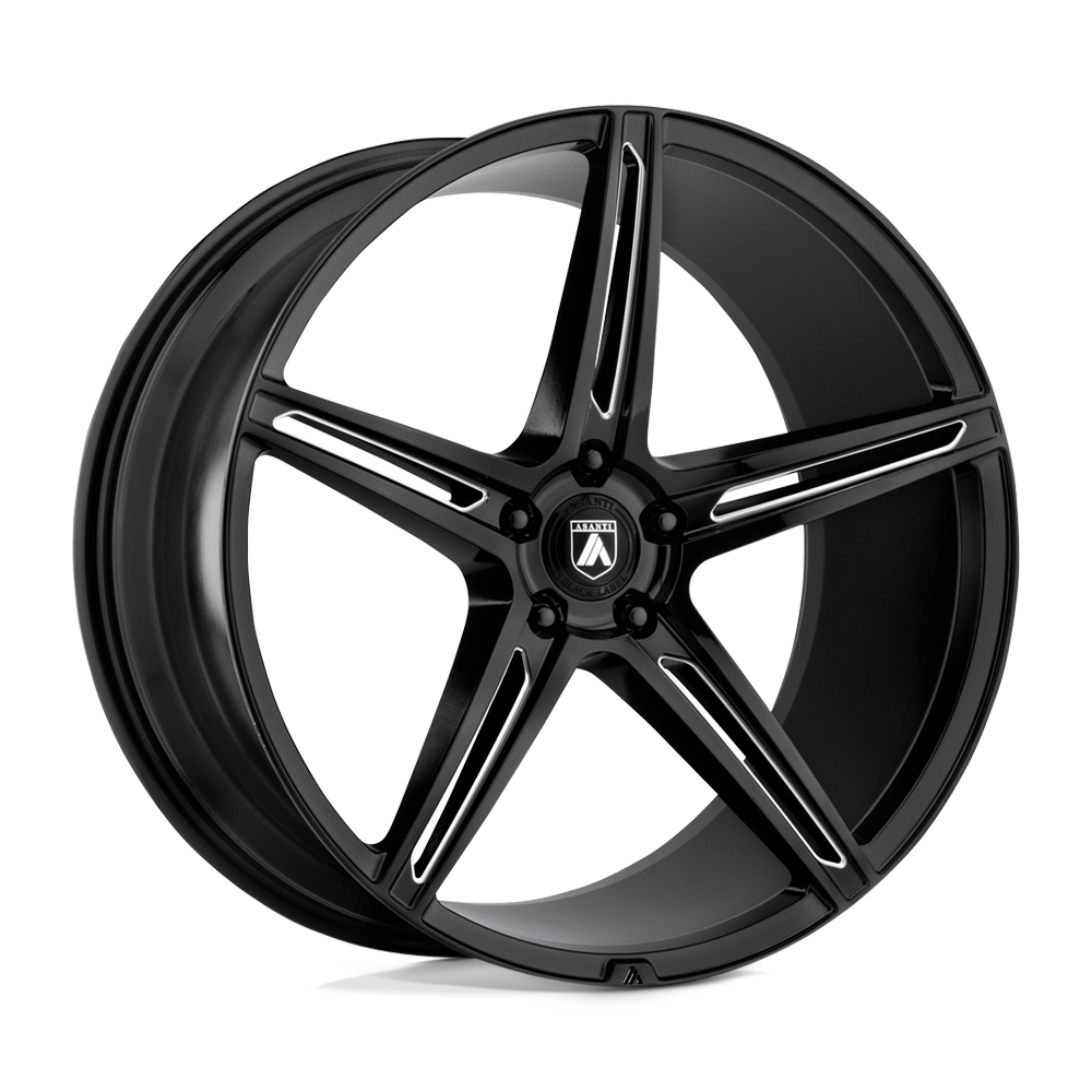 20X8.5 GLOSS BLACK MILLED 38MM Asanti Black Wheel