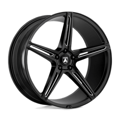 20X8.5 GLOSS BLACK MILLED 38MM Asanti Black Wheel