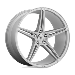 20X10.5 BRUSHED SILVER 38MM Asanti Black Wheel