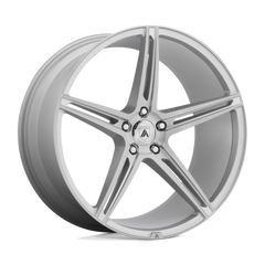 20X10.5 BRUSHED SILVER 38MM Asanti Black Wheel