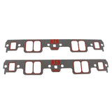 Intake Manifold Gasket, 0.06 in Thick, 1.28 x 2.09 in Rectangular Port, Composite, Small Block Chevy, Pair