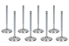 Intake Valve, Race, 2.100 in Head, 8 mm Stem, 5.000 in Long, Stainless, Small Block Chevy / Ford, Set of 8