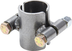 Tube Clamp, 2-Bolt, 1-1/4 in ID, 2 in Wide, Steel, Natural, Each