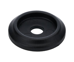 Body Bolt Washer, Countersunk, 0.25 in ID, 1.25 in OD, 0.125 in Thick, Plastic, Black, Set of 10