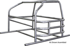 Roll Cage, Mini Enduro, 4-Point, Weld-On, 1.75 in Diameter, 0.095 in Wall, Steel, Natural, Ford Escort / Probe, Kit