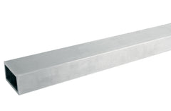 Aluminum Tubing, 1 x 2 in Rectangle, 0.125 in Wall Thickness, 7.5 ft Long, Aluminum, Natural, Each