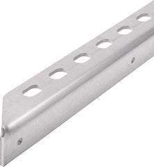 Aluminum Angle Stock, 90 Degree, 1 in Wide, 1 in Tall, 0.125 in Thick, 72 in Long, 0.375 in Slots, Aluminum, Natural, Each