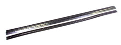 Hinge, Low Profile, 72 in Long, Aluminum, Black Paint, Set of 5