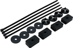 Electric Fan Mount Kit, Push Through Radiator Style, Nylon, Black, Set of 4