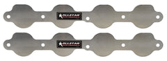Exhaust Port Blockoff, 1-Piece, Aluminum, Natural, GM LS-Series, Pair