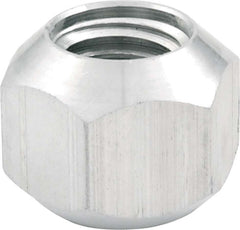 Lug Nut, 5/8-11 in Thread, 1 in Hex Head, Double 45 Degree Seat, Open End, Aluminum, Natural, Set of 10