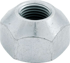 Lug Nut, 1/2-20 in Thread, 1 in Hex Head, 45 Degree Seat, Open End, Steel, Zinc Oxide, Set of 10