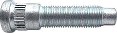 Wheel Stud, 1/2-20 in Thread, 2.250 in Long, 0.600 in Knurl, Steel, Zinc Oxide, Set of 40