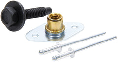 Mud Cover Installation Kit, Screw-In Inserts / Rivets Included, 1-3/8 in Spring, Set of 24