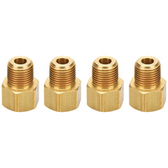 Fitting, Adapter, Straight, 7/16-20 in Inverted Flare Female to 1/8 in NPT Male, Brass, Natural, Hardline, Set of 4