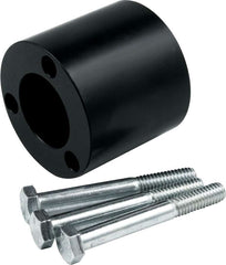 Steering Wheel Spacer, 2 in Thick, Hardware Included, Aluminum, Black Anodized, Each