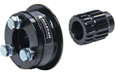 Steering Wheel Quick Release, 360 Degree Release, Spline, Aluminum, Black Anodized, 3/4 in Shaft, Kit