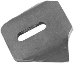 Chassis Tab, Body Brace, Radius, Gusseted, 1/4 in Bore, 3/4 in Slot, 0.125 in Thick, Steel, Natural, Set of 25
