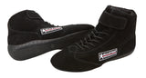 Driving Shoe, Mid-Top, SFI 3.3/5, Suede Outer, Fire Retardant Cotton Inner, Black, Size 12, Pair