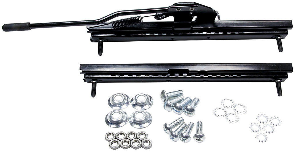 Seat Mount, Adjustable Slider, Steel, Black Powder Coat, Kit