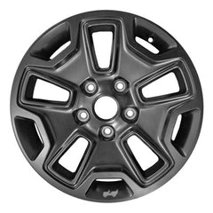 17x7.5 Aluminum Wheel - All Painted Black Metallic W/GRAY Sticker
