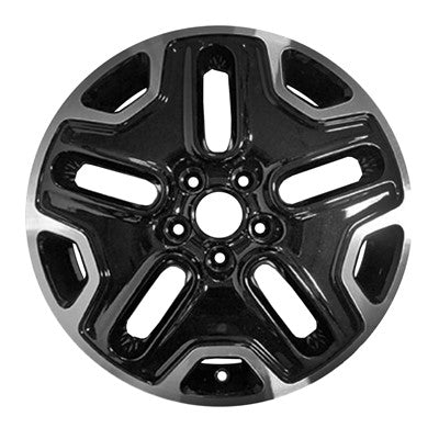 17x6.5 Aluminum Wheel - Machined And Black W/MATTE-CLEAR