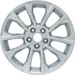  17x7 Factory Replacement New Alloy Wheel for 2019-2022 Jeep Cherokee with 10 Spoke Painted Silver