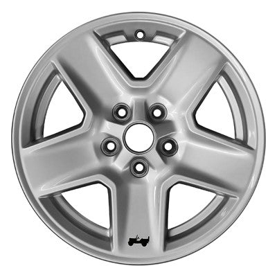17x7.5 Aluminum Wheel - All Painted Sparkle Silver With Black Sticker