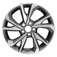 18x8 Aluminum Wheel - Machined Dark Bluish Charcoal
