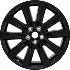  19x7.5 Factory Replacement New Alloy Wheel for 2021-2022 Mazda 6 with 10 Spoke Painted Gloss Black