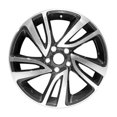 18x7.5 Aluminum Wheel - MACHINED/BLACK Metallic