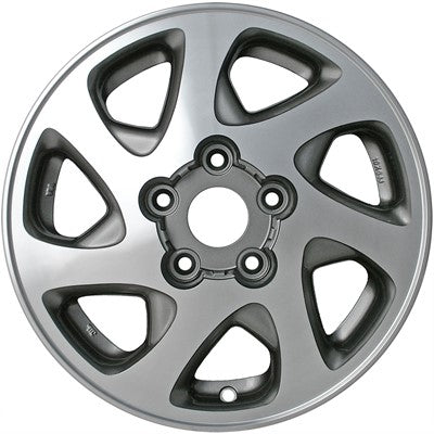15x6 Aluminum Wheel - Machined And Charcoal