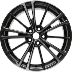 17x7 Aluminum Wheel - Machined And Dark Charcoal Textured Metallic