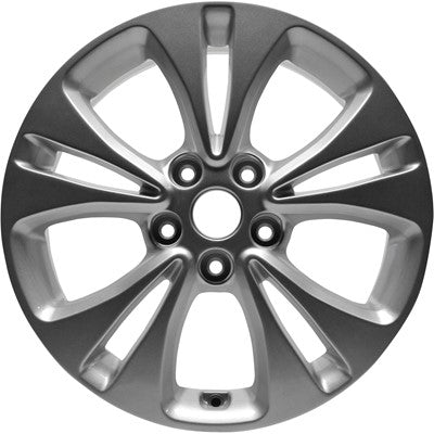 17x6.5 Aluminum Wheel - All Painted Sparkle Silver Metallic