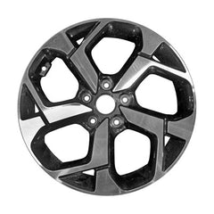 17x7 Aluminum Wheel - Machined With Dark Charcoal Accents