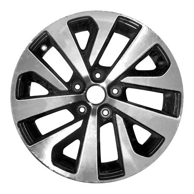 17x7 Aluminum Wheel - Machined With Medium Charcoal Accents