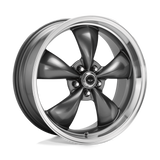 18X9 ANTHRACITE MACHINED LIP 24MM American Racing Wheel