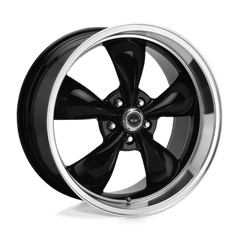 18X9 GLOSS BLACK MACHINED LIP 34MM American Racing Wheel