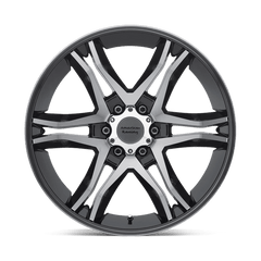 18X8.5 GLOSS BLACK MACHINED 30MM American Racing Wheel