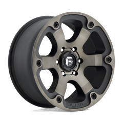 18X9 MATTE BLACK DOUBLE DARK TINT 14MM Fuel 1PC Wheel