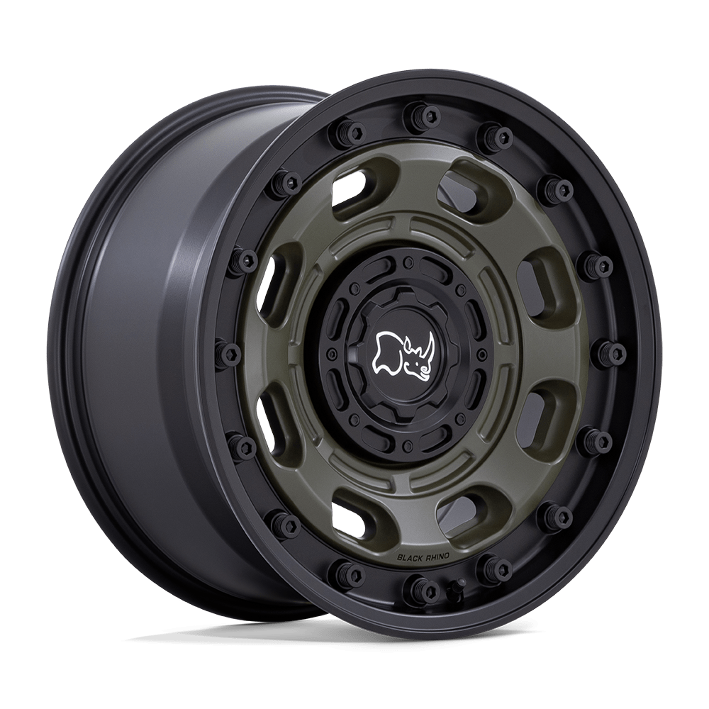 17X8 OLIVE DRAB GREEN WITH BLACK LIP 38MM Black Rhino Wheel