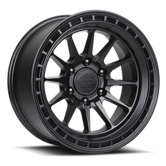 Lock Offroad Baja 17x9 5x127 0et 71.5 Matte Black w/ Matte Black Ring Wheel