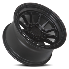 Lock Offroad Combat 17x9 6x139.7 -12et 106.2 Matte Black w/ Matte Black Ring Wheel